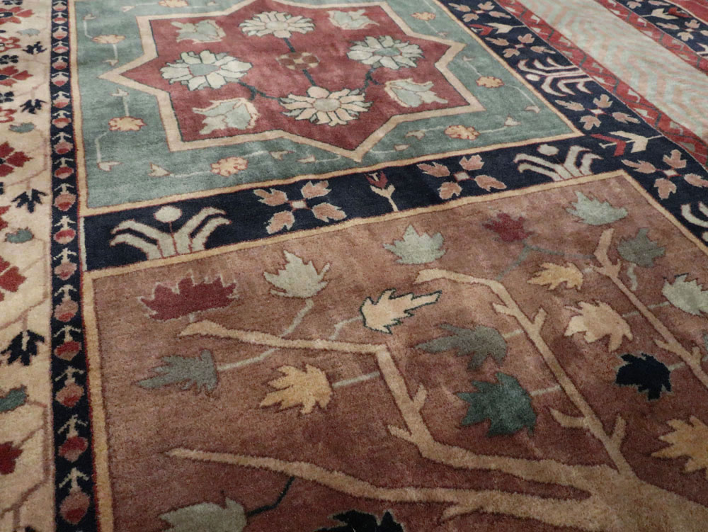 Antique Indian Lahore Square Rug, No.15223 - Gss