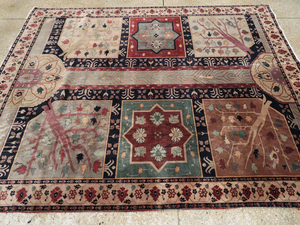 Antique Indian Lahore Square Rug, No.15223 - Gss