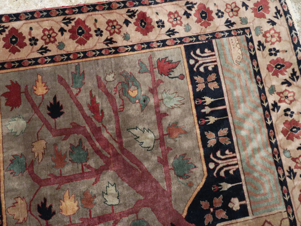 Antique Indian Lahore Square Rug, No.15223 - Gss
