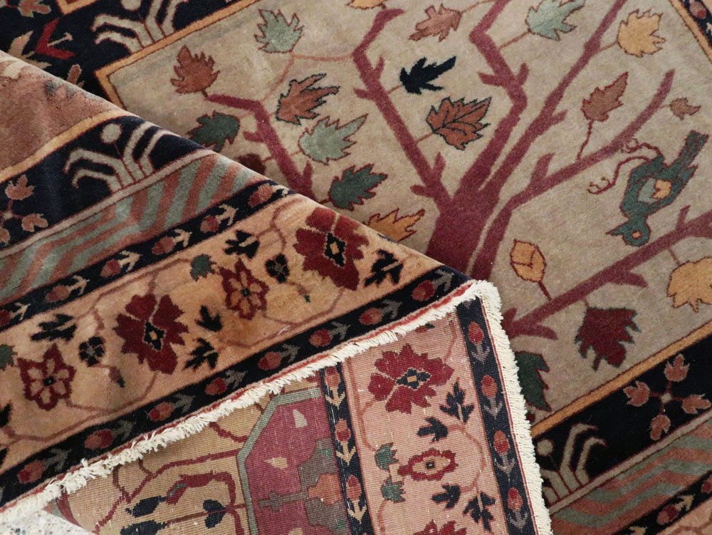 Antique Indian Lahore Square Rug, No.15223 - Gss