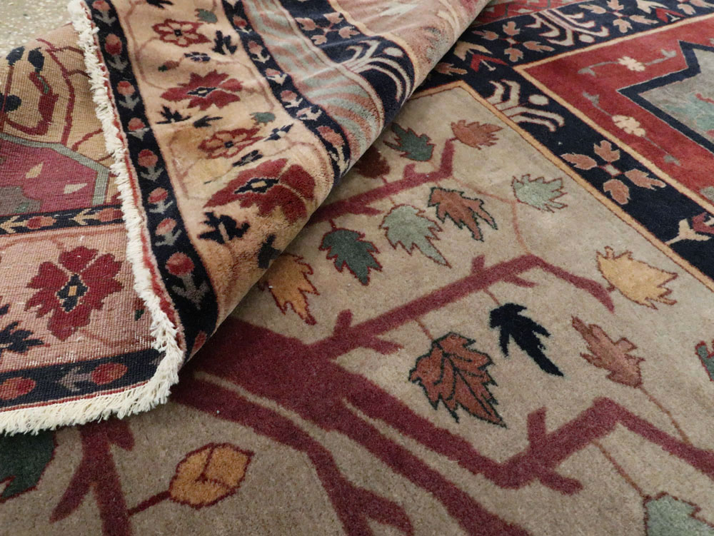 Antique Indian Lahore Square Rug, No.15223 - Gss