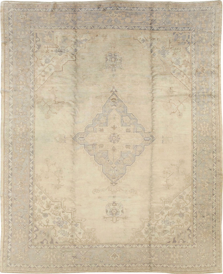 Antique Turkish Oushak Carpet, No.15253 - Gss