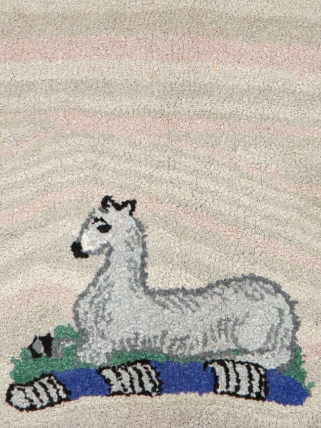 Antique American Hook Rug, No.15282 - Gss