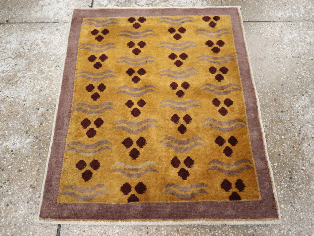Vintage Anatolian Deco Rug, No.15302 - Gss
