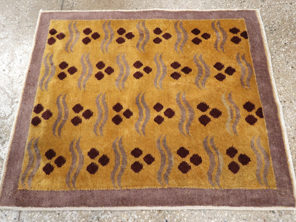 Vintage Anatolian Deco Rug, No.15302 - Gss