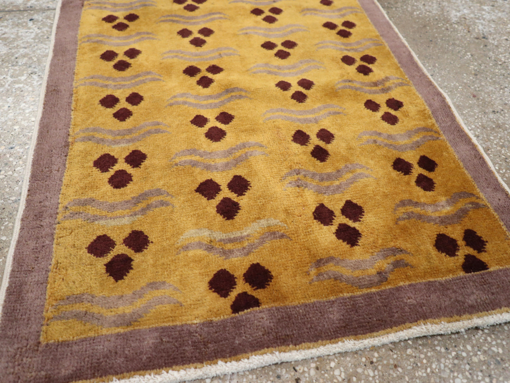 Vintage Anatolian Deco Rug, No.15302 - Gss