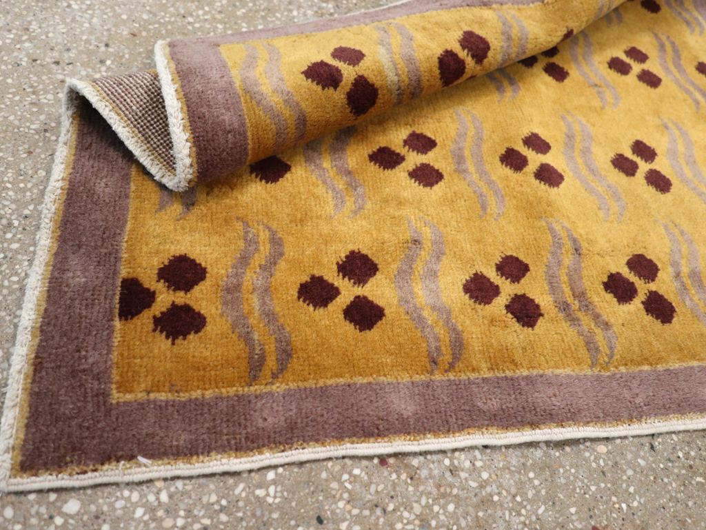 Vintage Anatolian Deco Rug, No.15302 - Gss