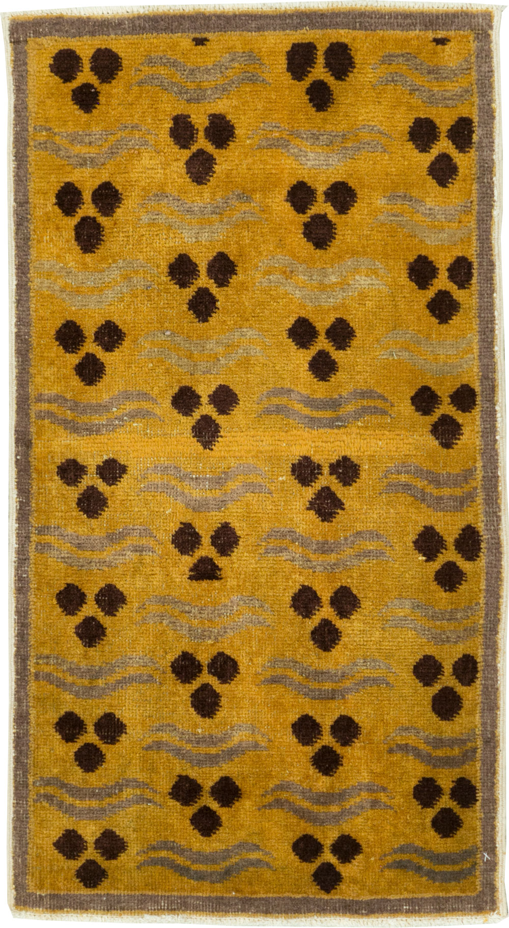 Vintage Turkish Art Deco Throw Rug, No.15303 - Gss