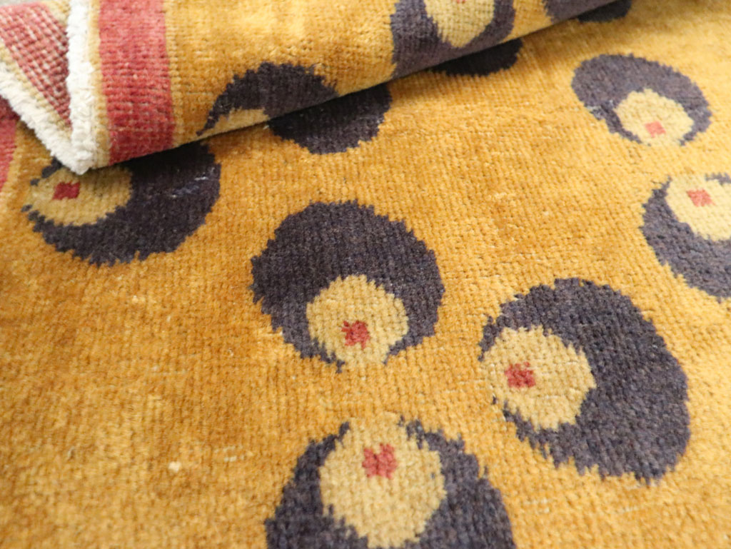 Vintage Turkish Art Deco Throw Rug, No.15314 - Gss