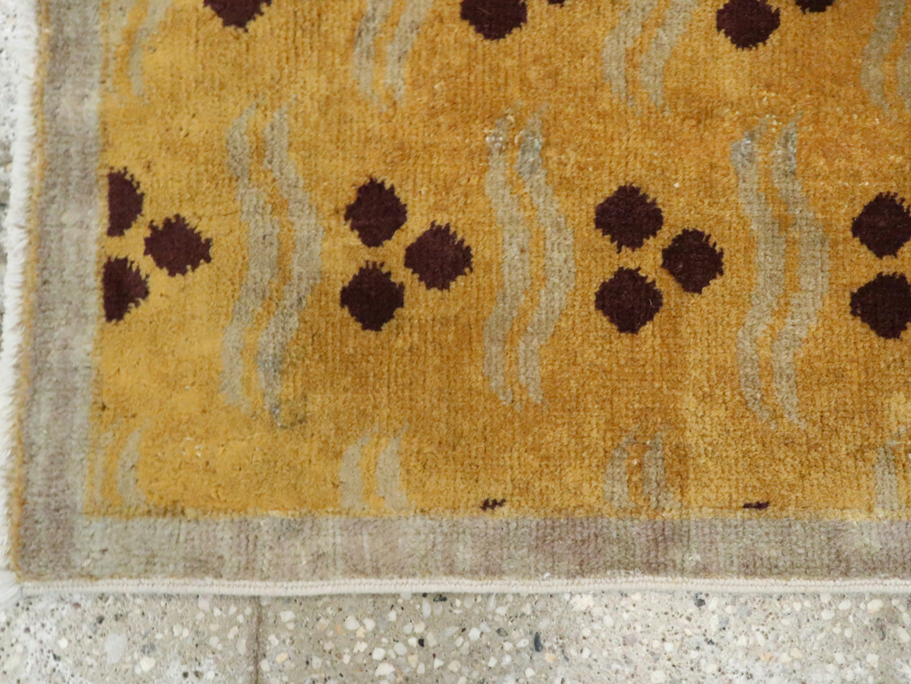 Vintage Turkish Art Deco Throw Rug, No.15326 - Gss