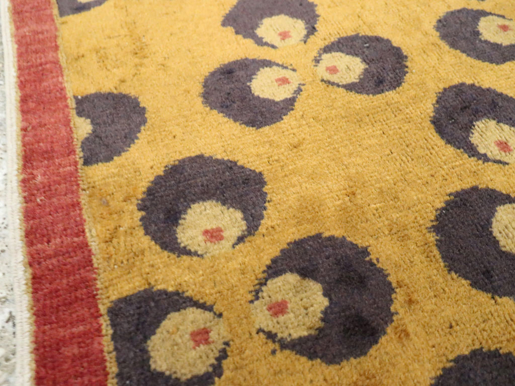 Vintage Turkish Art Deco Throw Rug, No.15331 - Gss