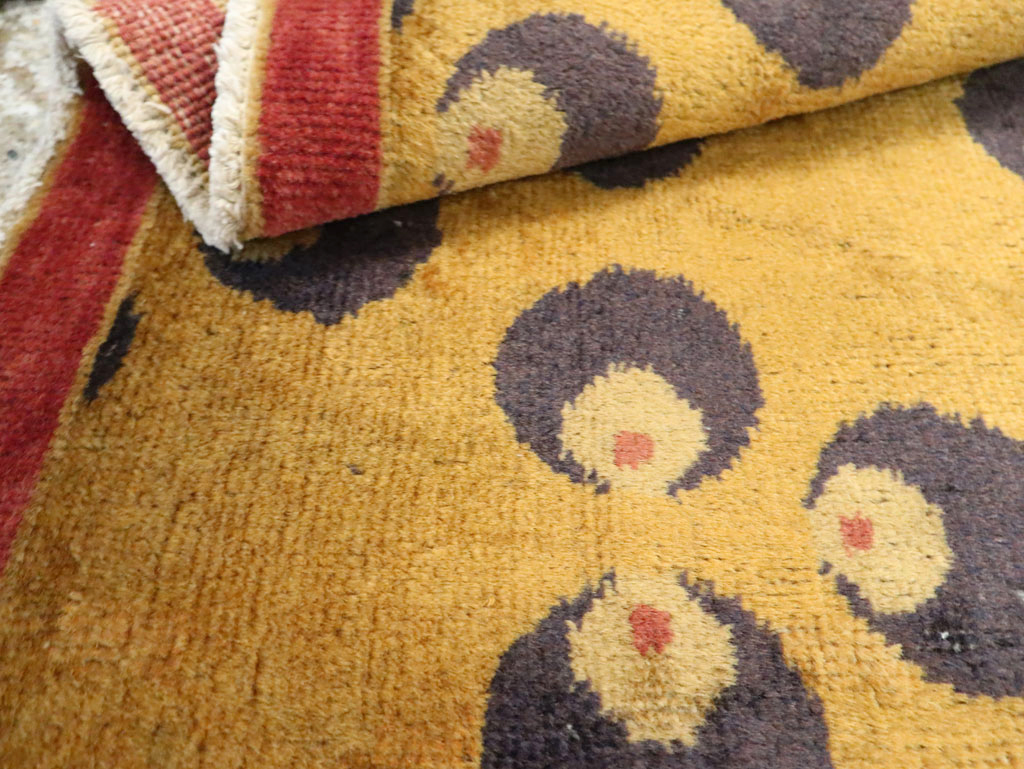 Vintage Turkish Art Deco Throw Rug, No.15331 - Gss