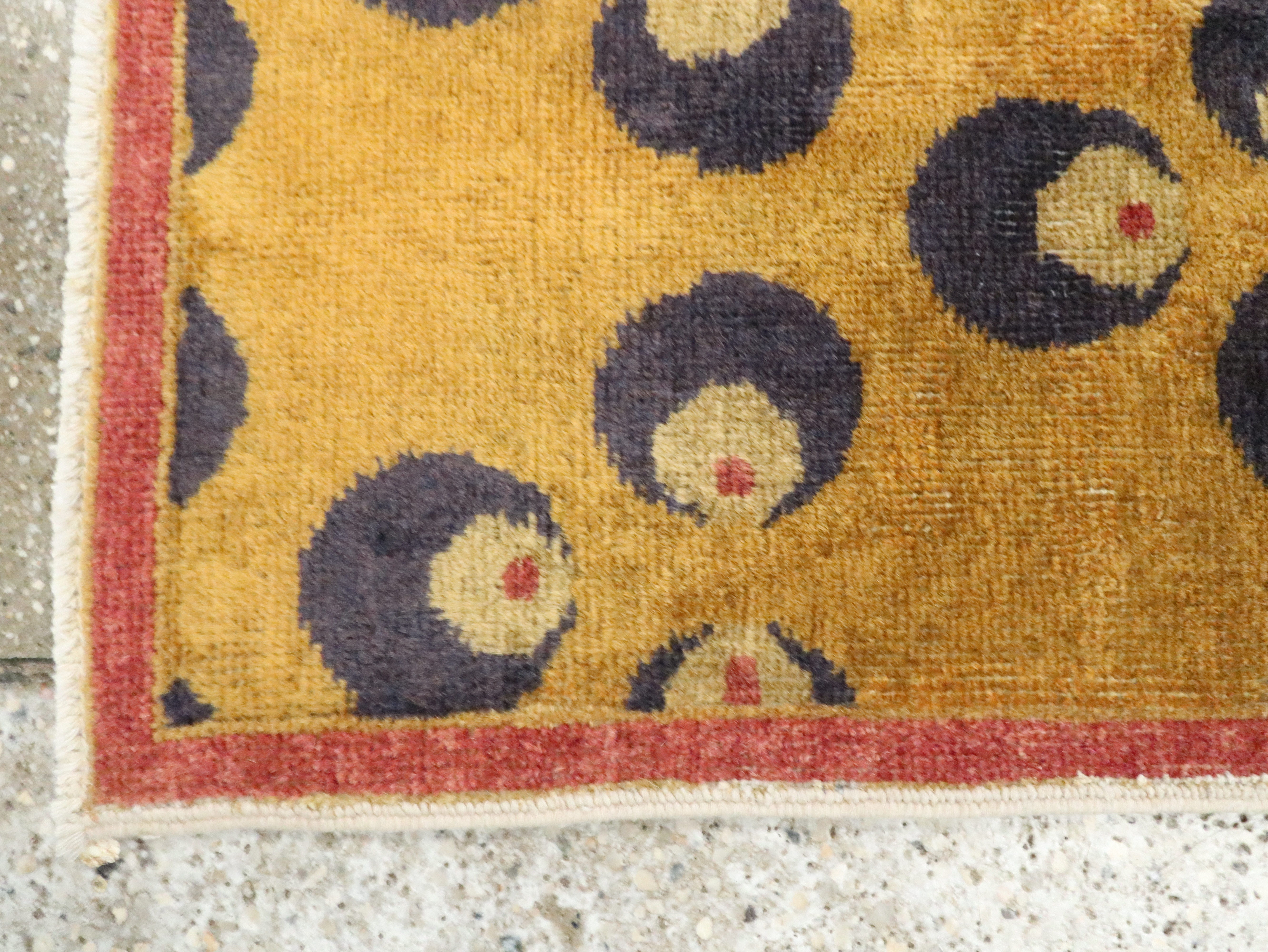 Vintage Turkish Art Deco Throw Rug, No.15343 - Gss