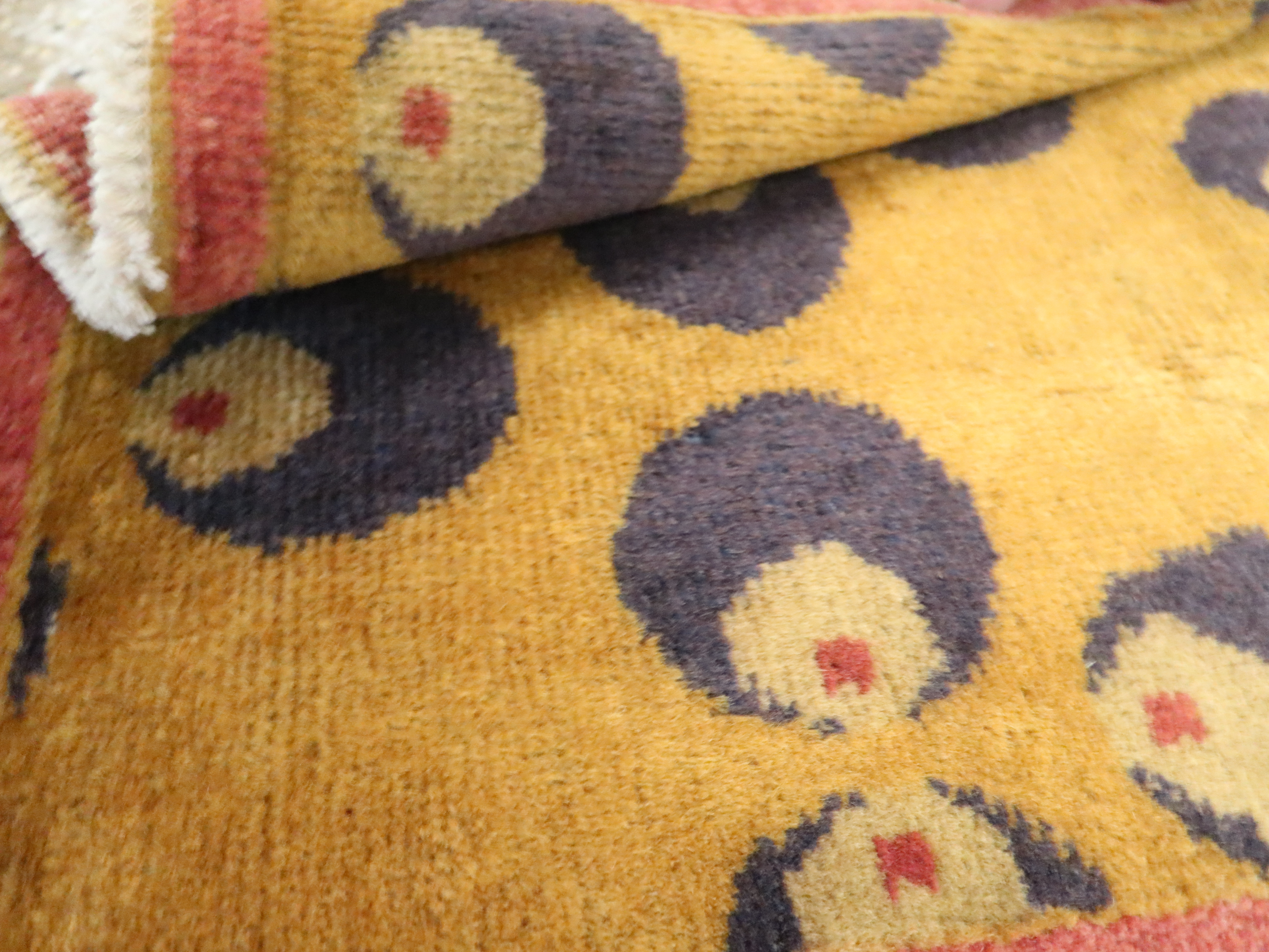 Vintage Turkish Art Deco Throw Rug, No.15343 - Gss