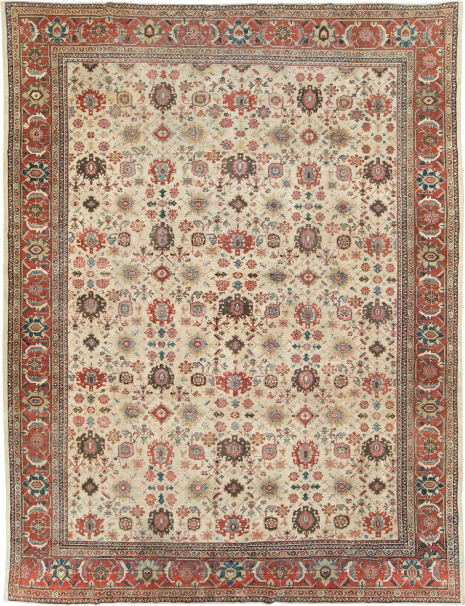 Antique Persian Mahal Room Size Carpet, No.15375 - Gss