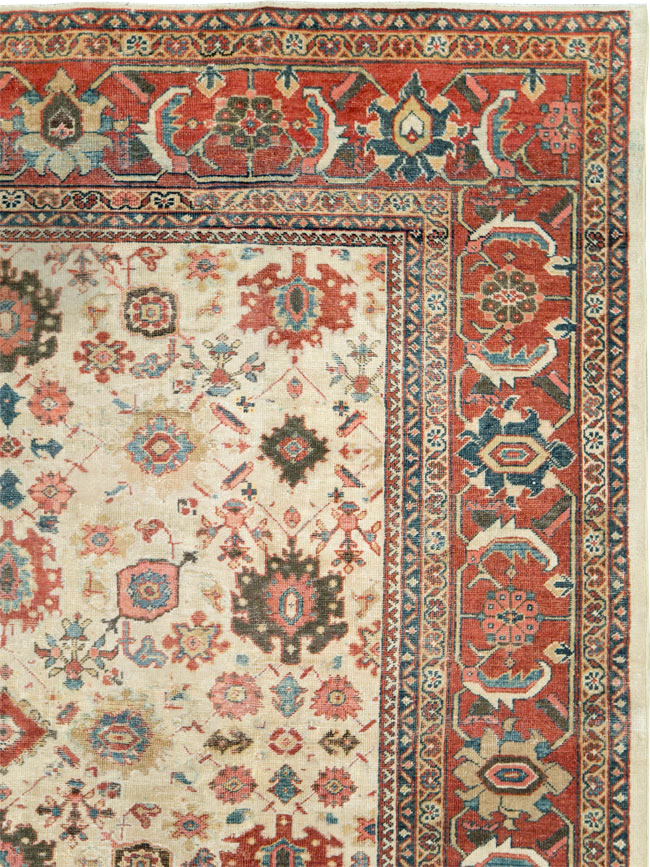 Antique Persian Mahal Room Size Carpet, No.15375 - Gss