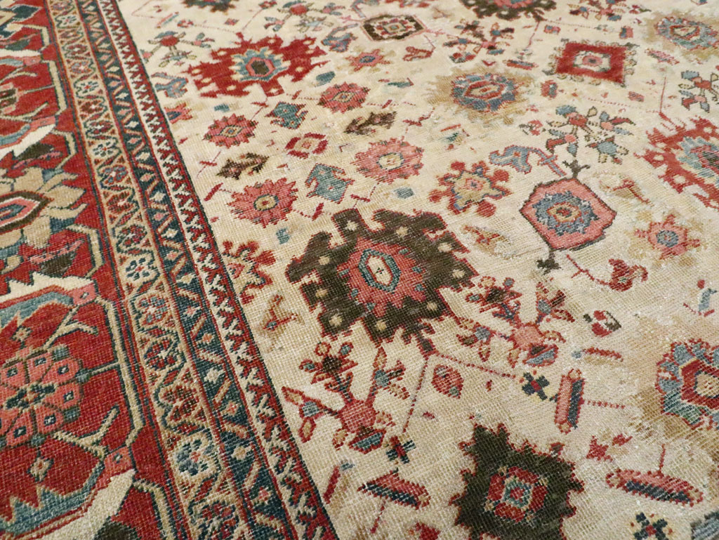 Antique Persian Mahal Room Size Carpet, No.15375 - Gss