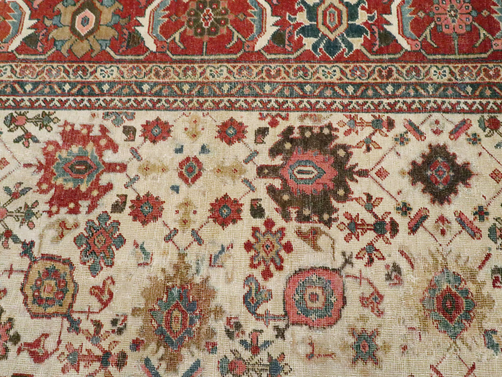 Antique Persian Mahal Room Size Carpet, No.15375 - Gss