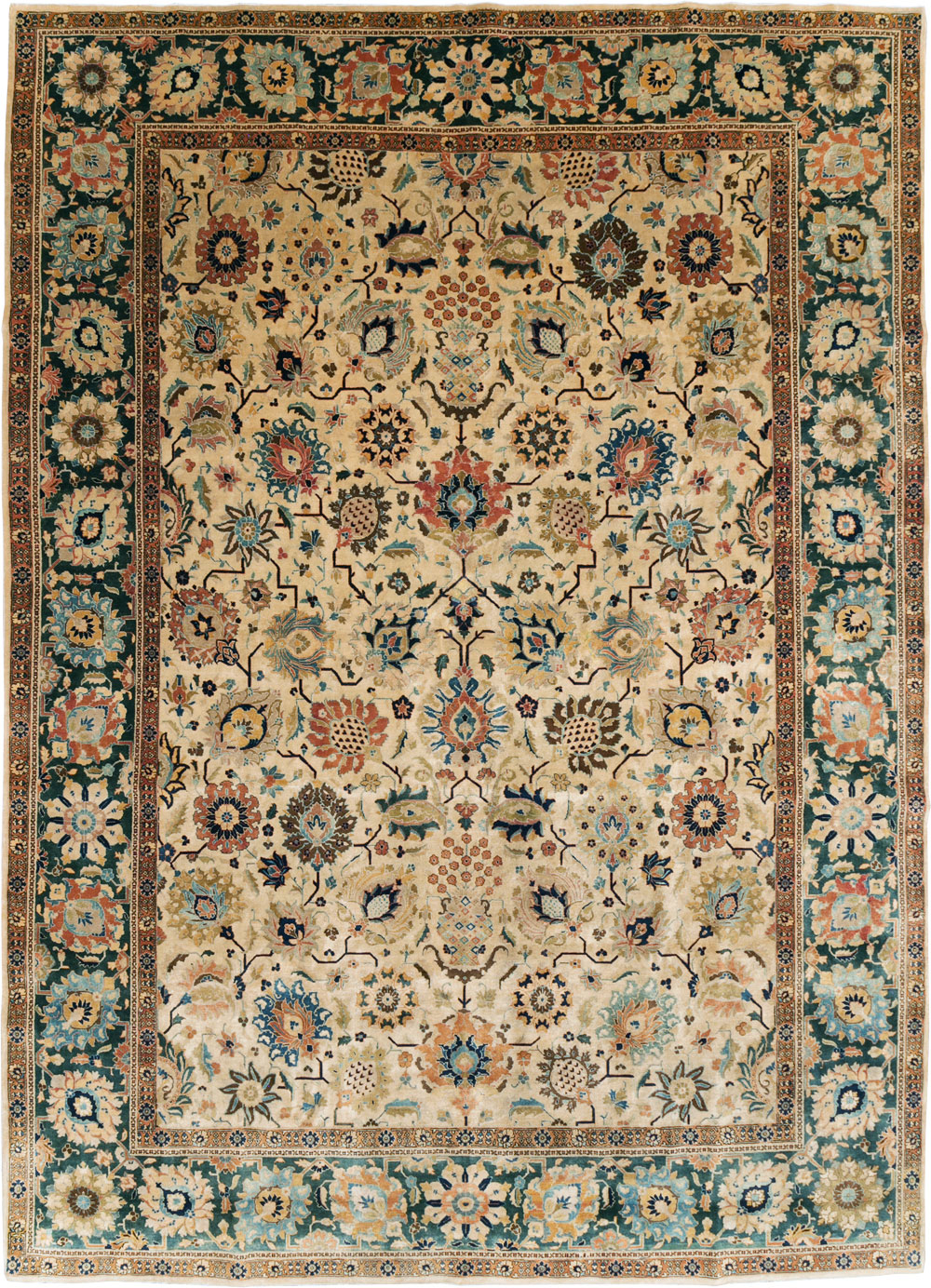 Vintage Persian Tabriz Carpet, No.15379 - Gss