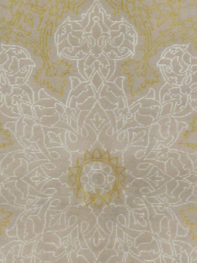 Vintage Persian Isfahan Square Rug, No.15428 - Gss