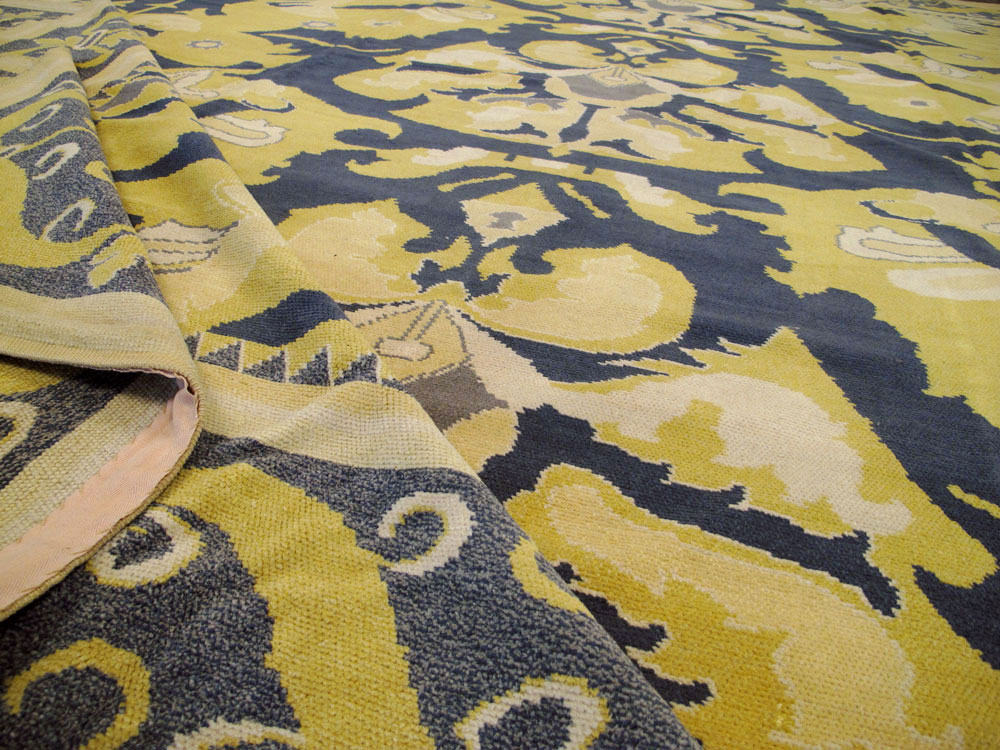 Antique Spanish Cuenca Carpet, No.15444 - Gss