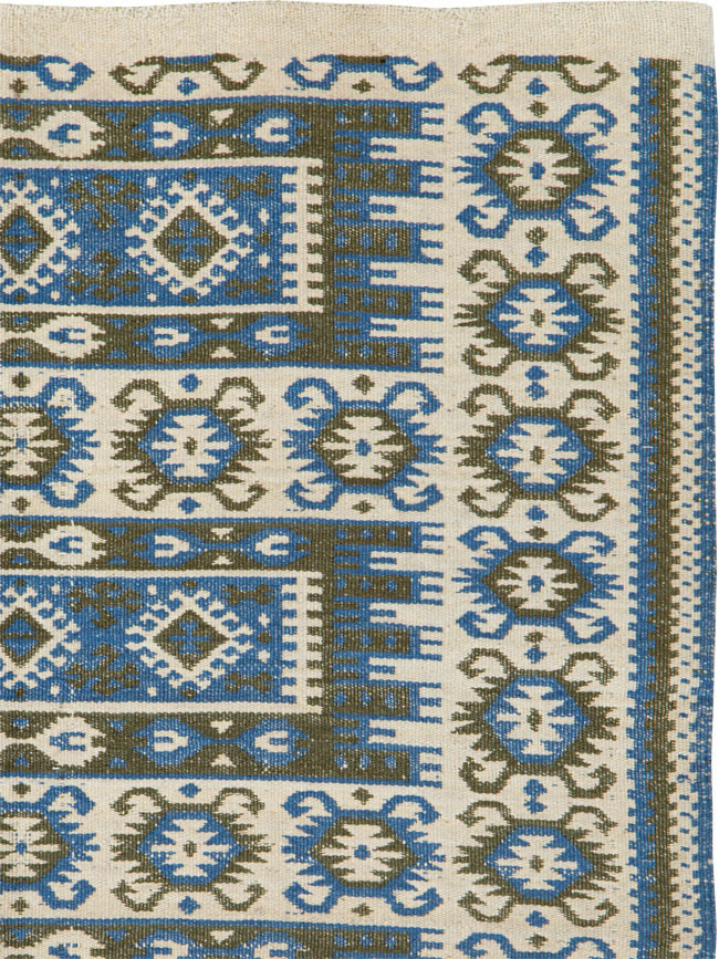 Vintage Swedish Flatweave Kilim Rug, No.15507 - Gss