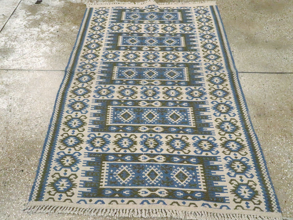Vintage Swedish Flatweave Kilim Rug, No.15507 - Gss