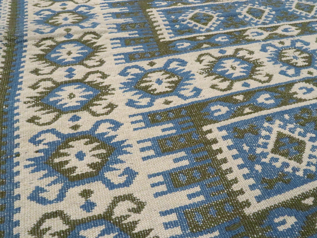 Vintage Swedish Flatweave Kilim Rug, No.15507 - Gss