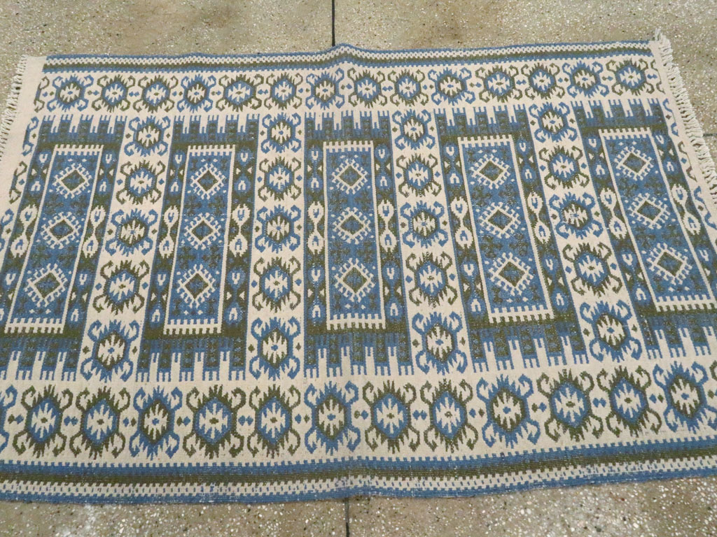 Vintage Swedish Flatweave Kilim Rug, No.15507 - Gss