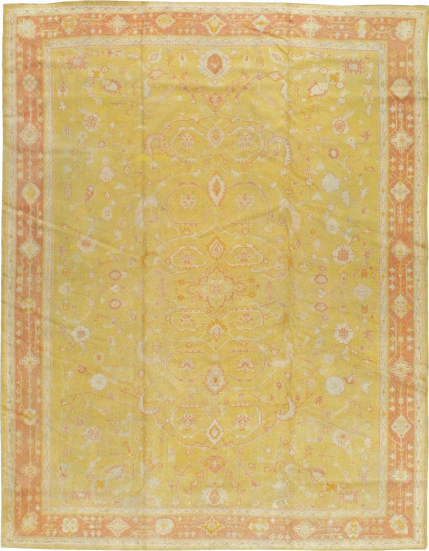 Antique Turkish Oushak Carpet, No.15526 - Gss