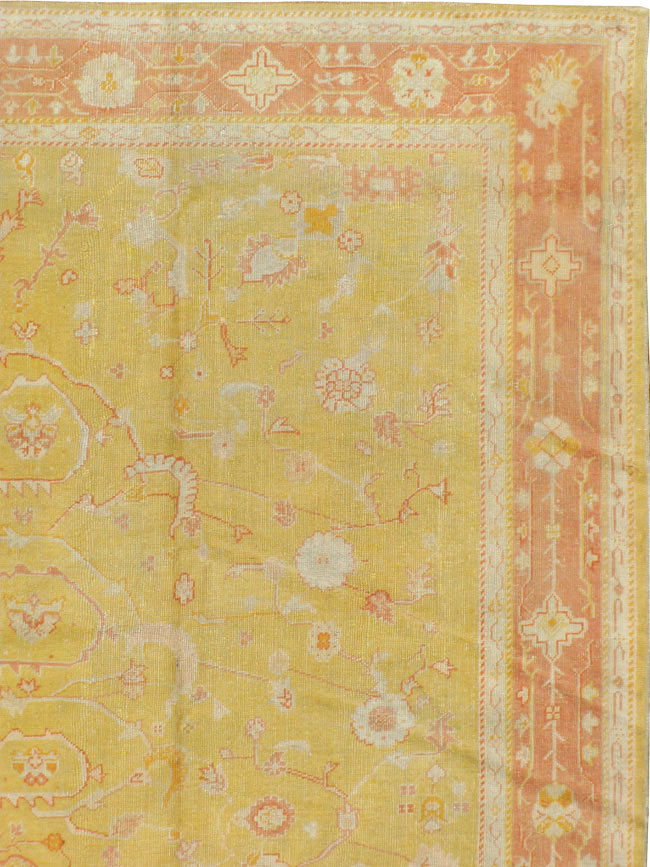 Antique Turkish Oushak Carpet, No.15526 - Gss