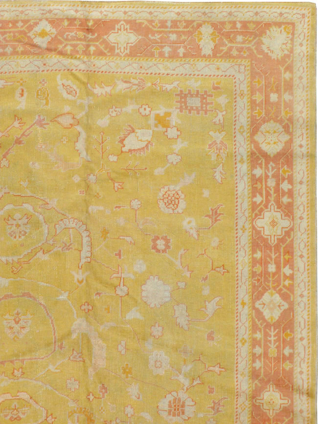 Antique Turkish Oushak Carpet, No.15526 - Gss