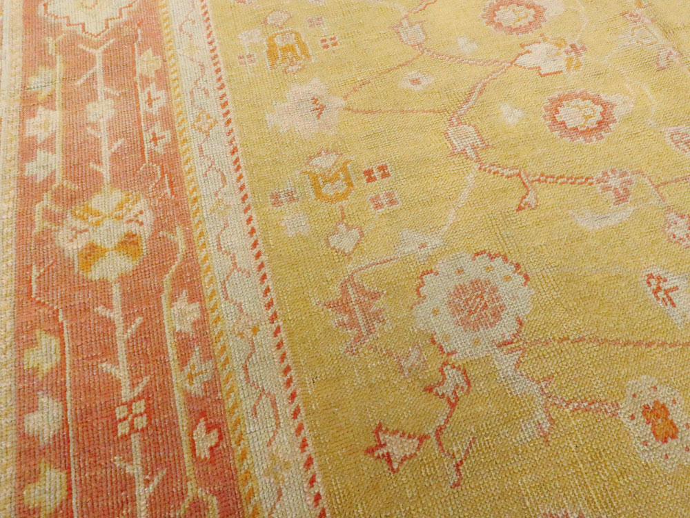 Antique Turkish Oushak Carpet, No.15526 - Gss