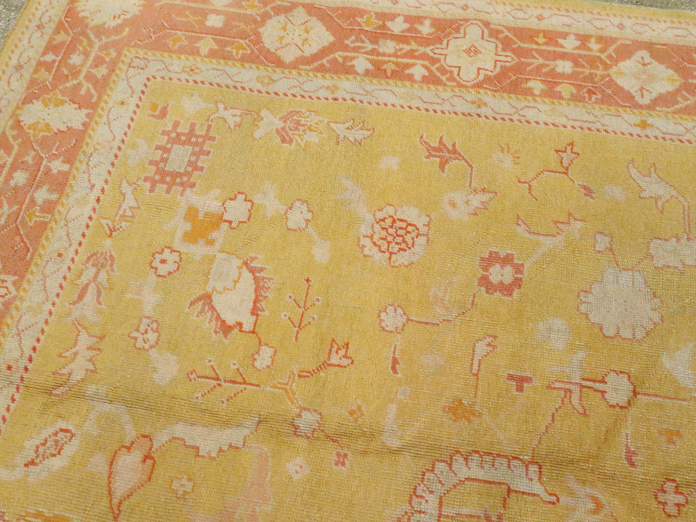 Antique Turkish Oushak Carpet, No.15526 - Gss