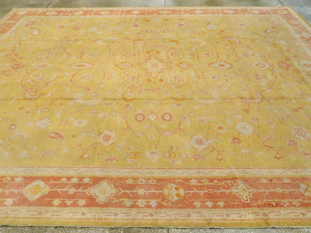 Antique Turkish Oushak Carpet, No.15526 - Gss