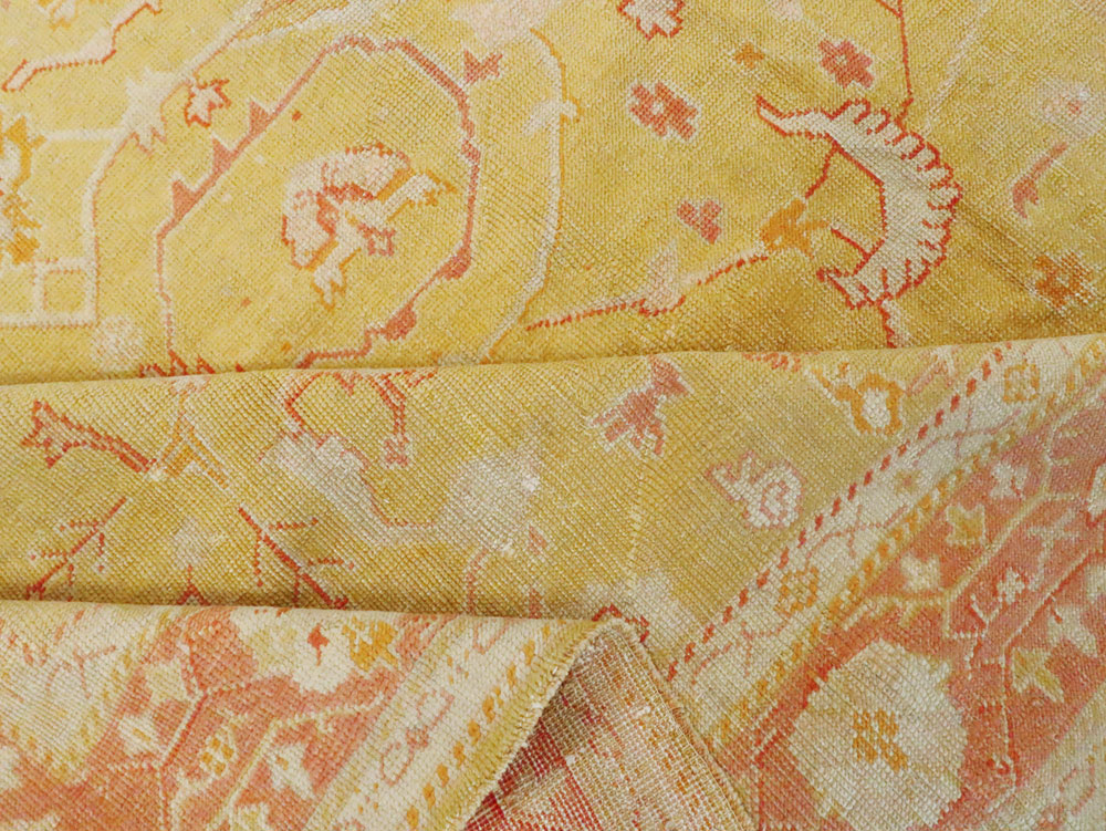 Antique Turkish Oushak Carpet, No.15526 - Gss