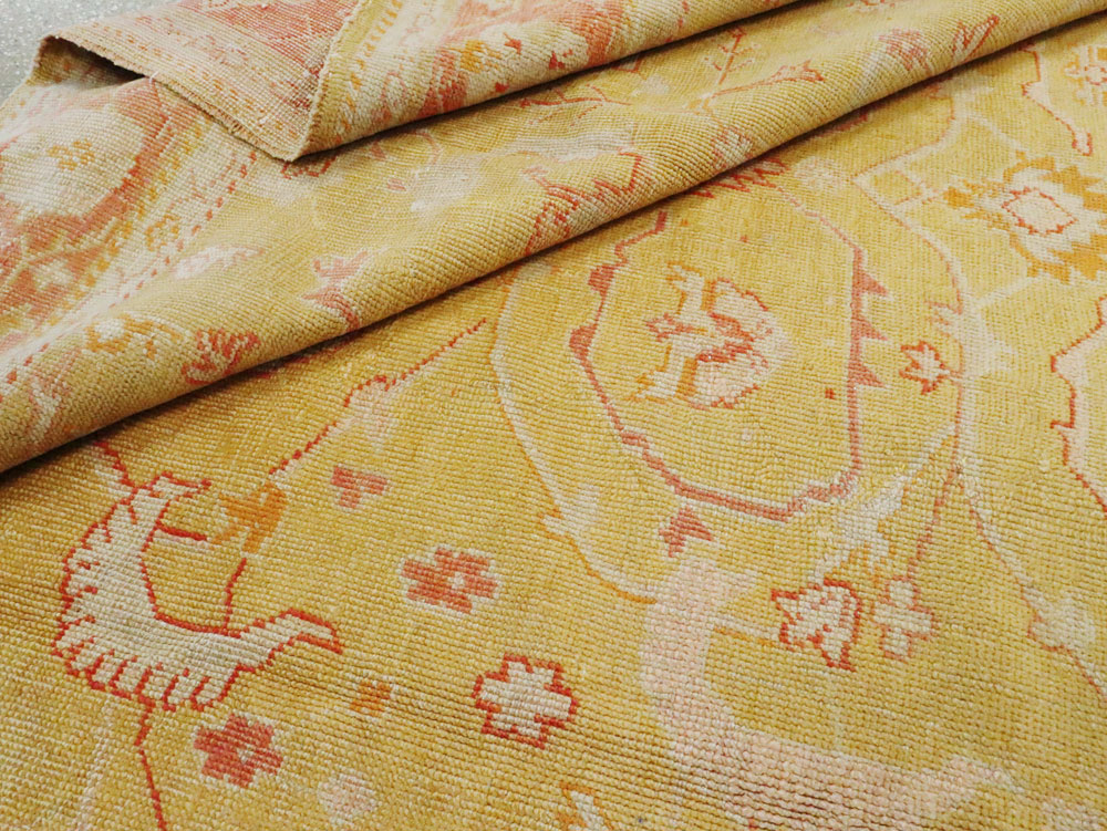 Antique Turkish Oushak Carpet, No.15526 - Gss