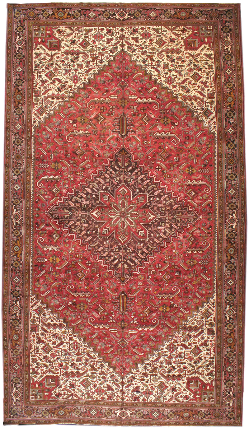 Vintage Persian Heriz Carpet, No.15530 - Gss