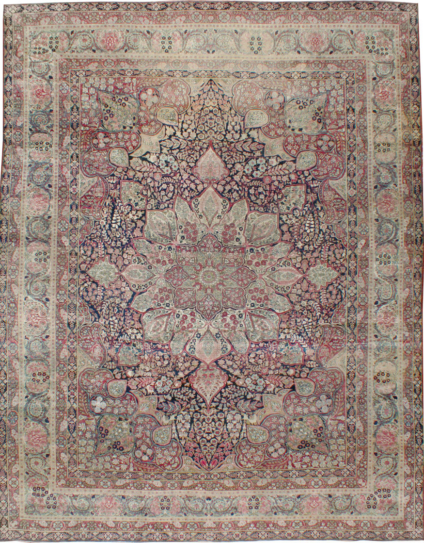 Antique Persian Lavar Kerman Carpet, No.15532 - Gss