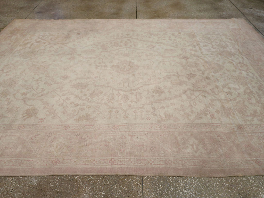 Vintage Turkish Oushak Room Size Carpet, No.15537 - Gss