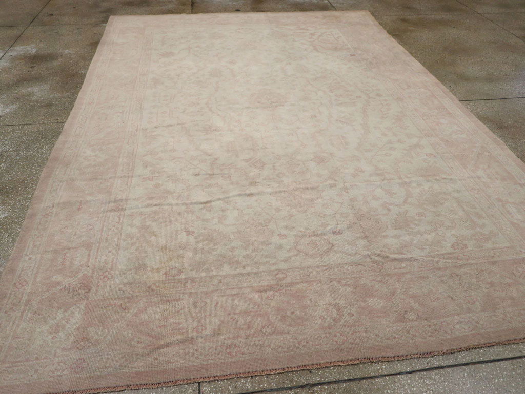 Vintage Turkish Oushak Room Size Carpet, No.15537 - Gss