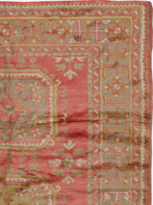 Antique Turkish Oushak Carpet, No.15555 - Gss