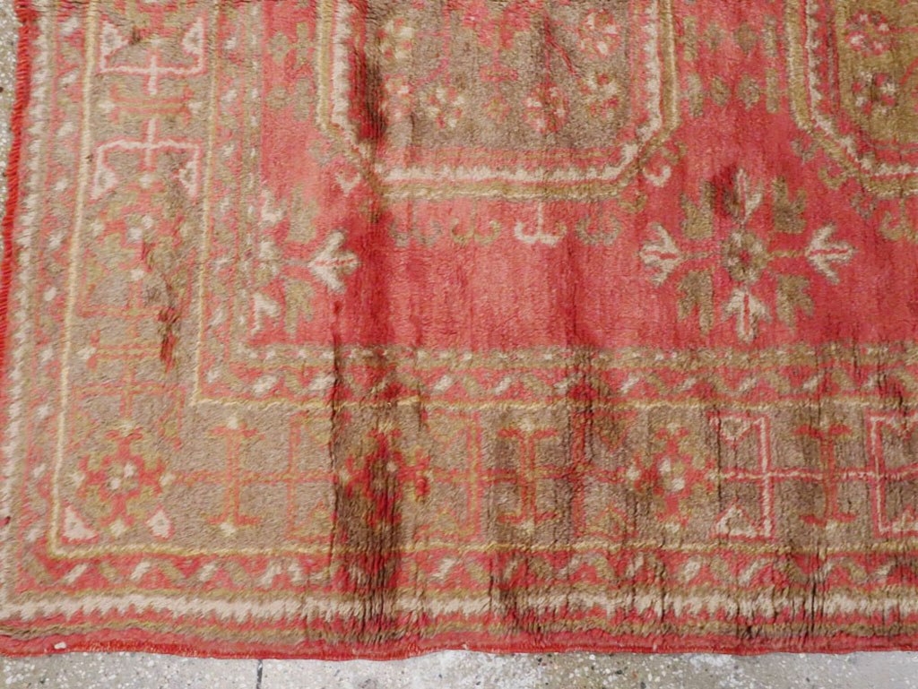 Antique Turkish Oushak Carpet, No.15555 - Gss