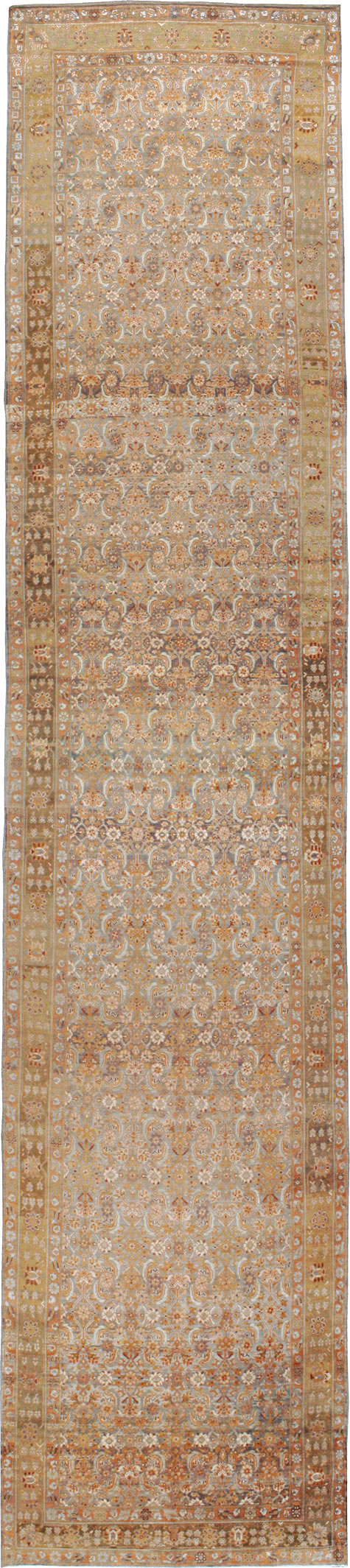Vintage Persian Malayer Wide Gallery Runner, No.15559 - Gss