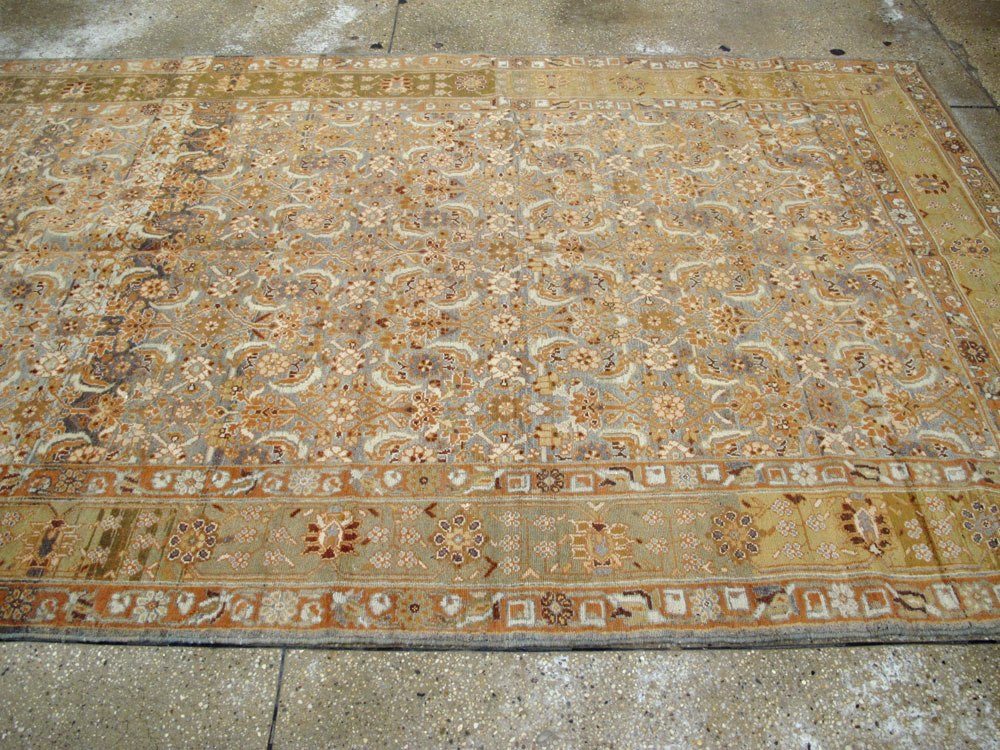 Vintage Persian Malayer Wide Gallery Runner, No.15559 - Gss