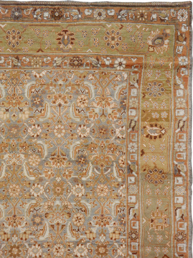 Vintage Persian Malayer Wide Gallery Runner, No.15559 - Gss