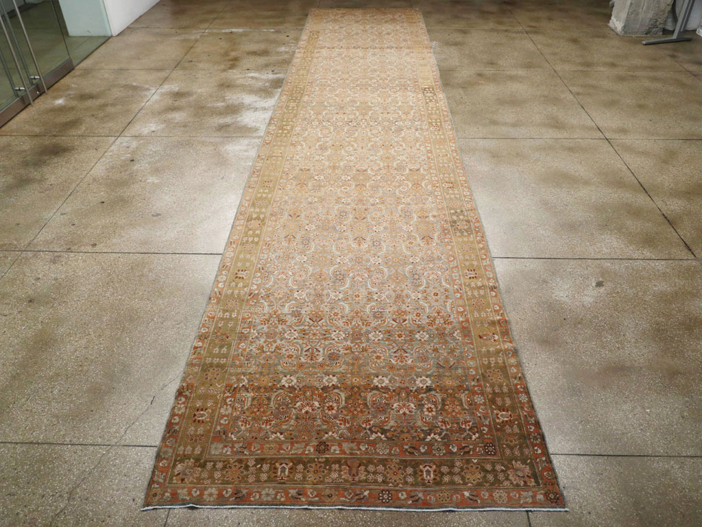 Vintage Persian Malayer Wide Gallery Runner, No.15559 - Gss