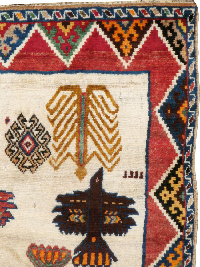 Vintage Persian Gabbeh Rug, No.15597 - Gss
