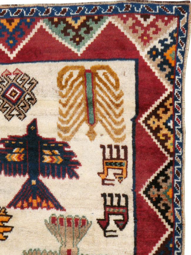 Vintage Persian Gabbeh Rug, No.15597 - Gss