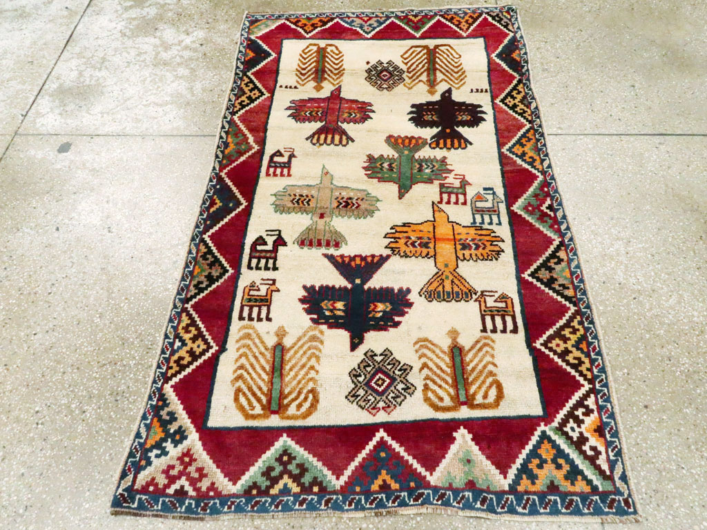 Vintage Persian Gabbeh Rug, No.15597 - Gss
